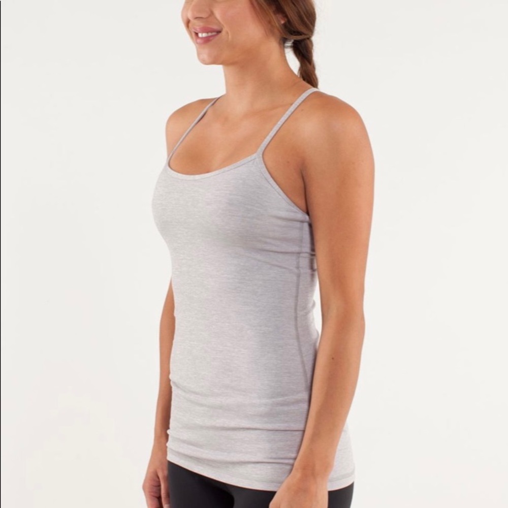 Lululemon Power Y Tank *Pearl - Metallic Silver